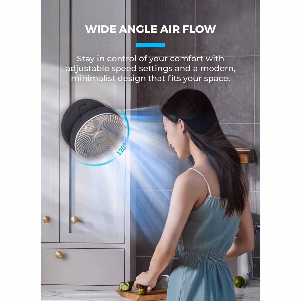 Mistral MRF700 AirZee Plus Rechargeable Foldable USB Fan with Moodlight 6 Inch