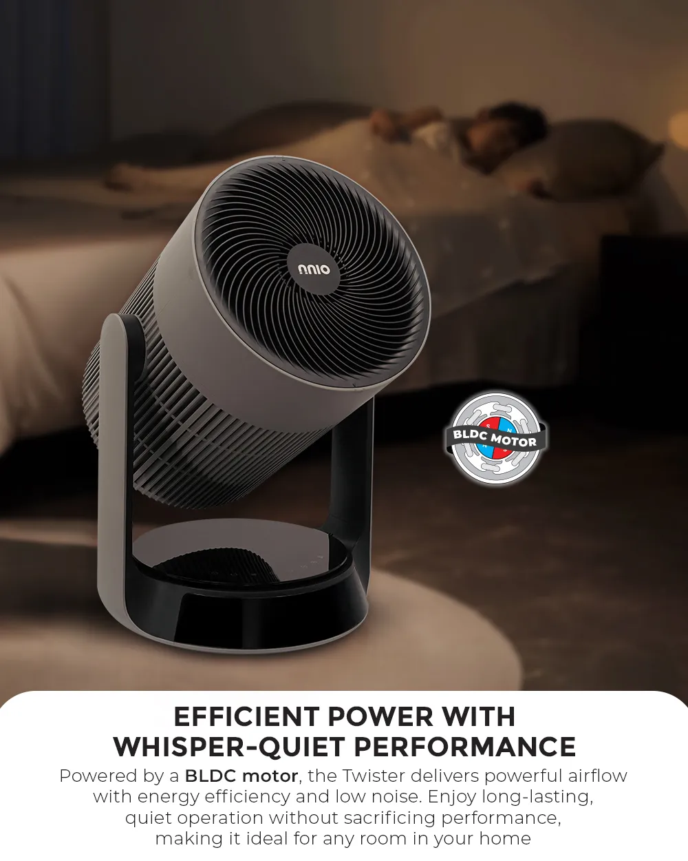 NNIO Twister BLDC Purifying Air Circulator with Remote 7 Inch