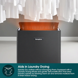 Europace EDH8400DGY DC Smart Pure Dehunidifier + Shoe Dryer + Laundry Dryer + UV + HEPA Filter (5-in-1) - 40L