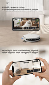 FREE 1 x Cleaning Solution + 1 x Antibacterial Buddy Kit - ECOVACS T50S PRO DEX69 Omni Robotic Vacuum Cleaner - 2 colors are available
