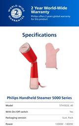 Philips STH5020/40 | STH5020 Handheld Steamer 5000 Series