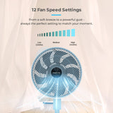 Mistral MHV9812DRW DC High Velocity Stand Fan with WIFI & Remote 12 Inch