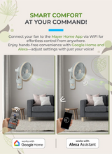 Mistral MWF1212DRW-G DC High Velocity Wall Fan with WIFI & Remote 12 Inch