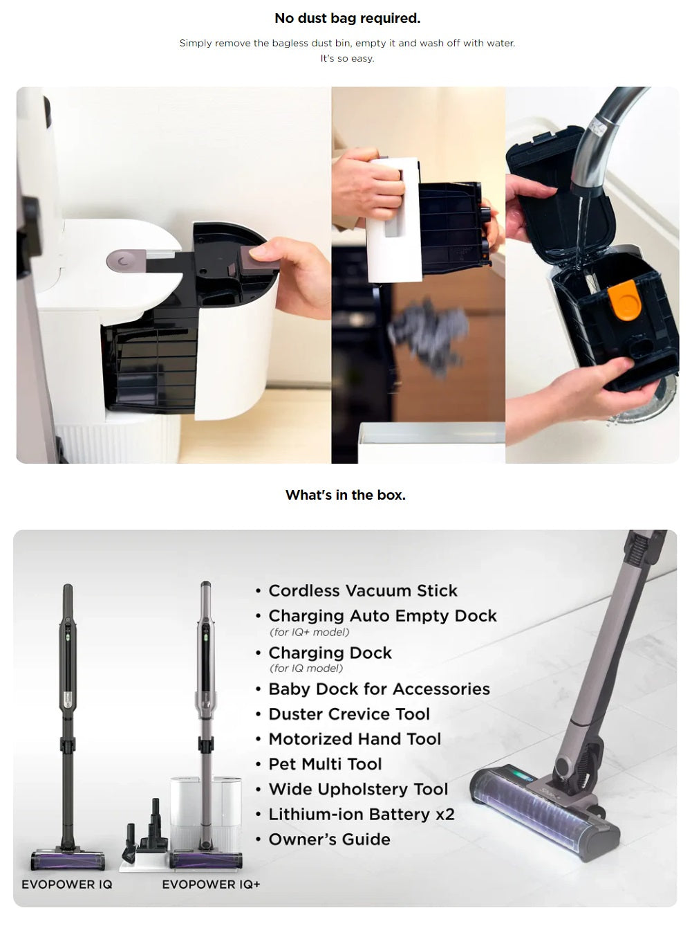 Shark CS851SM EvoPower System IQ | IQ+ Cordless Vacuum Cleaner