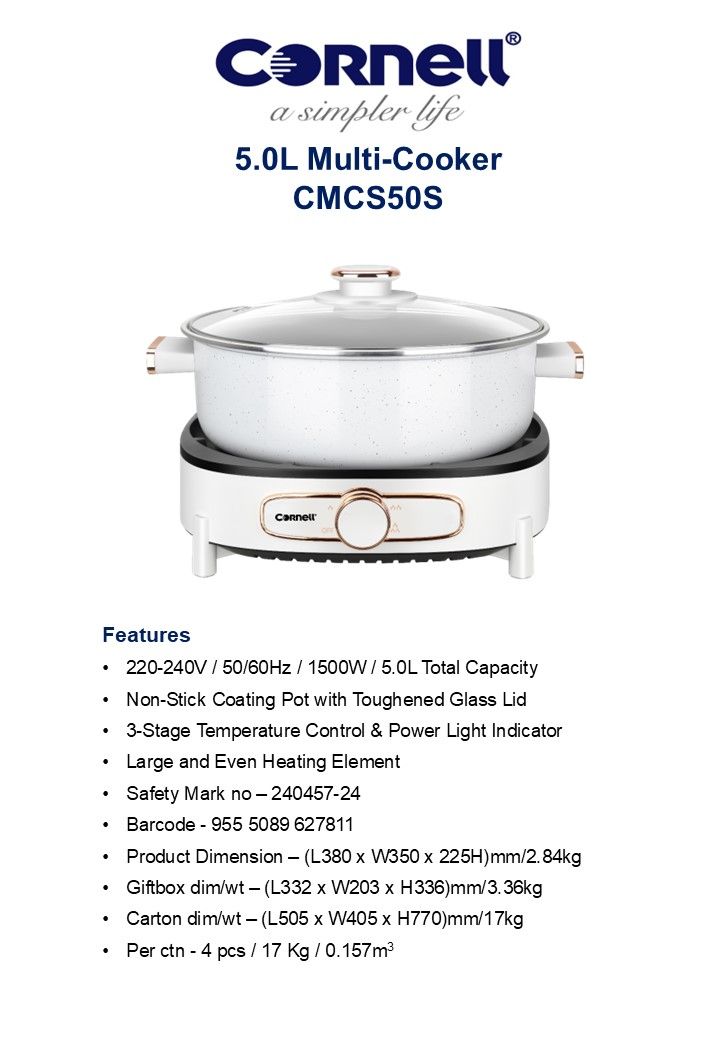 Cornell CMCS50S Multi-Cooker 5L