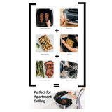 Ninja AG301 Foodi 5 in 1 Indoor Electric Grill with Air Fry, Roast, Bake & Dehydrate, Ninja Grill, Smokefree Airgrill