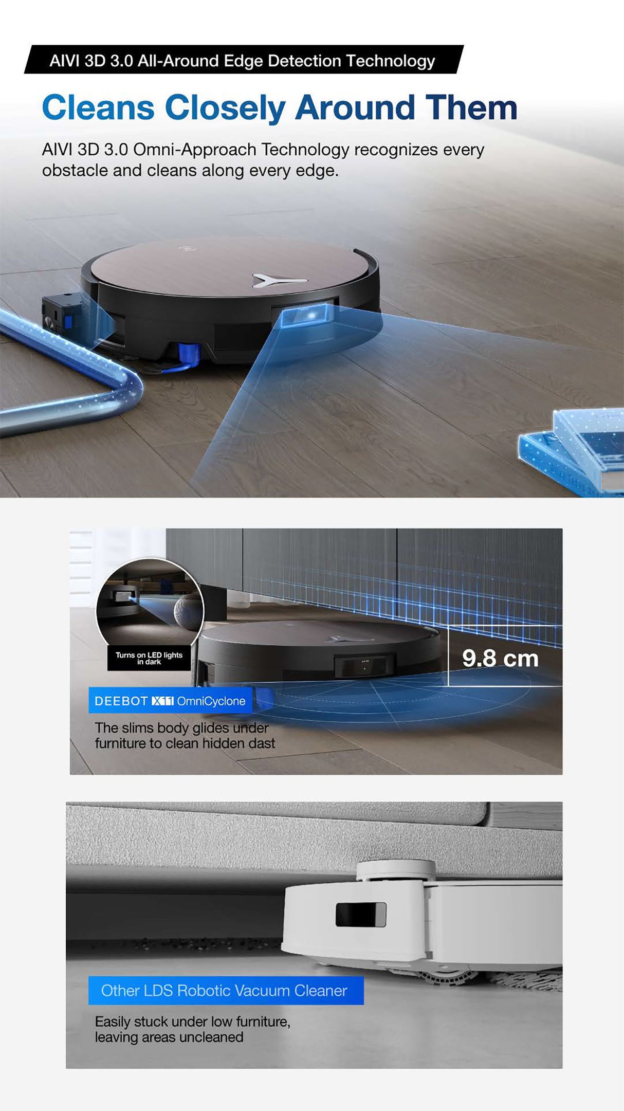 FREE 1 x Cleaning Solution + 1 x Antibacterial Buddy Kit - ECOVACS Deebot X11 OmniCyclone DEX99-1 Robotic Vacuum Cleaner