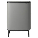 Brabantia BBT 130663 Bo Touch Bin Hi with 2 Inner Bucket, 2 x 30 Litres - Mineral Concrete Grey