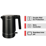 Toshiba KT-15DRRS Stainless Steel Double Wall Protection Fast Boiling Electric Jug Kettle 1.5L