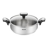 Tefal E30170 Emotion Stainless Steel Shallow Pan with Lid 24cm