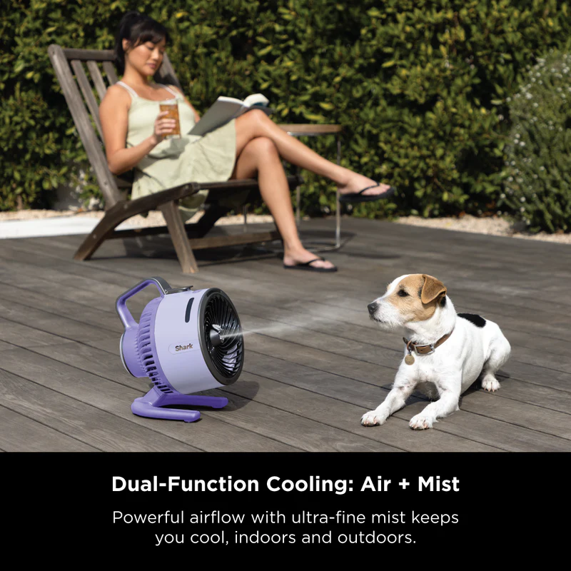 FREE NINJA THIRSTI BOTTLE Worth $59 - DW2401SM Random Color While stocks last - Shark FA050SM FlexBreeze HydroGo™ DC Portable Misting Fan -  4 Colors Available