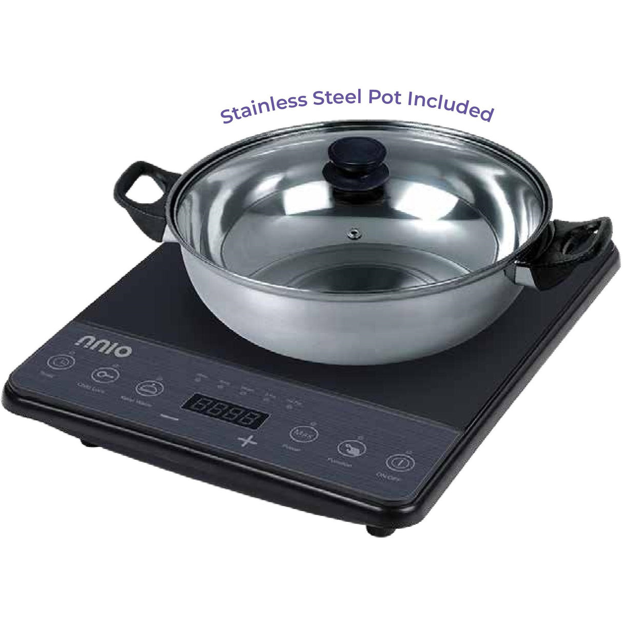 NNIO N178IC Induction Cooker - Stainless Steel Pot Included