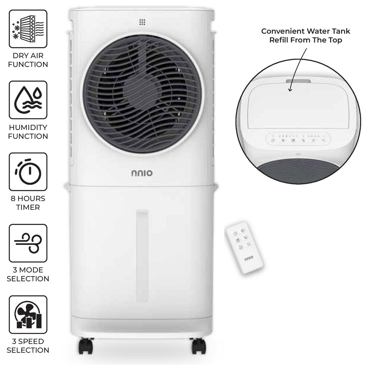 NNIO N1030ACR Air Cooler with Remote Control 10L