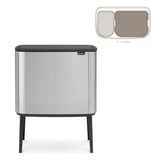 Brabantia BBT 316227 Bo Touch Bin with 2 Inner Buckets 11 + 23L - Matt Steel Finger Print Proof (FPP)