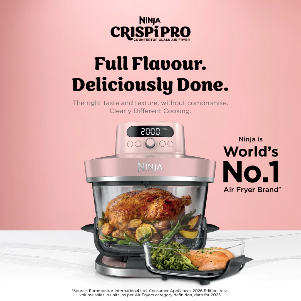 FREE XSKSFNMEDSM 2.3L Container WORTH $49.99 - Ninja AS101SM Crispi Pro 6-in-1 Countertop Glass Air Fryer - 4 Colors are Available