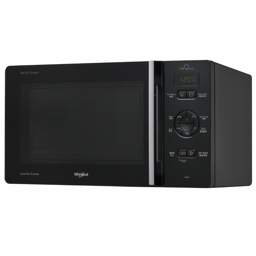 Whirlpool MCP345BL 25L Freestanding Microwave Oven with Grill 25L