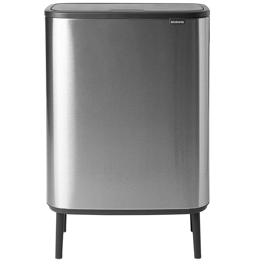 Brabantia BBT 130267 Bo Touch Bin Hi with 1 Inner Bucket, 60 Litres - Matt Steel Fingerprint Proof (FFP)