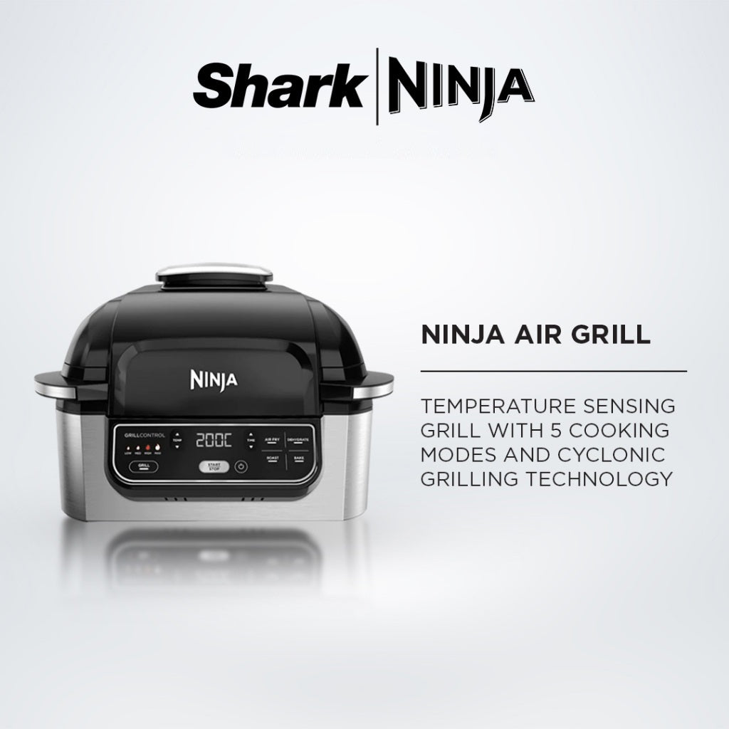 Ninja AG301 Foodi 5 in 1 Indoor Electric Grill with Air Fry, Roast, Ba ...