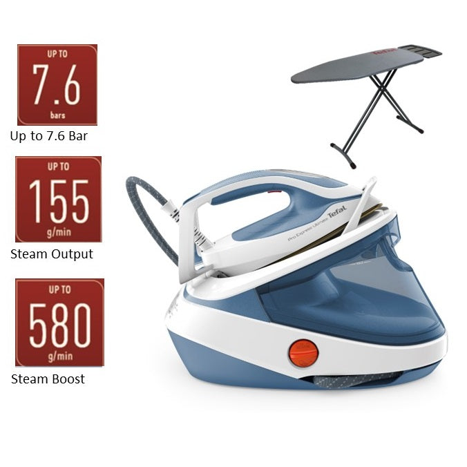 Free Ironing Board + Tefal GV9710 Pro Express Ultimate II Steam Generator