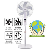 NNIO N1600DCSFR DC Stand Fan with Remote 16 Inch