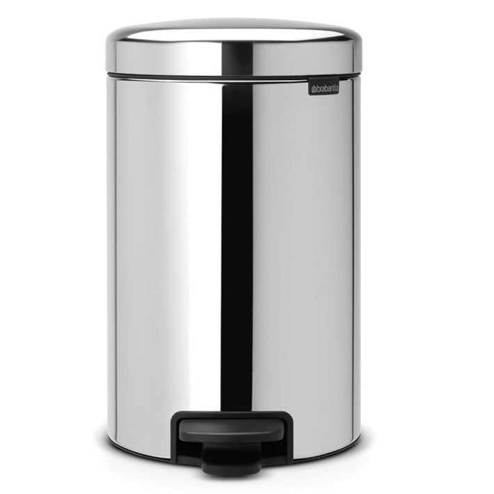 Brabantia BBT 113581 Pedal Bin NEWICON 12L Soft Closing - Brilliant Steel