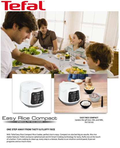 Tefal RK7301 Easy Compact Fuzzy Logic Rice Cooker 1L