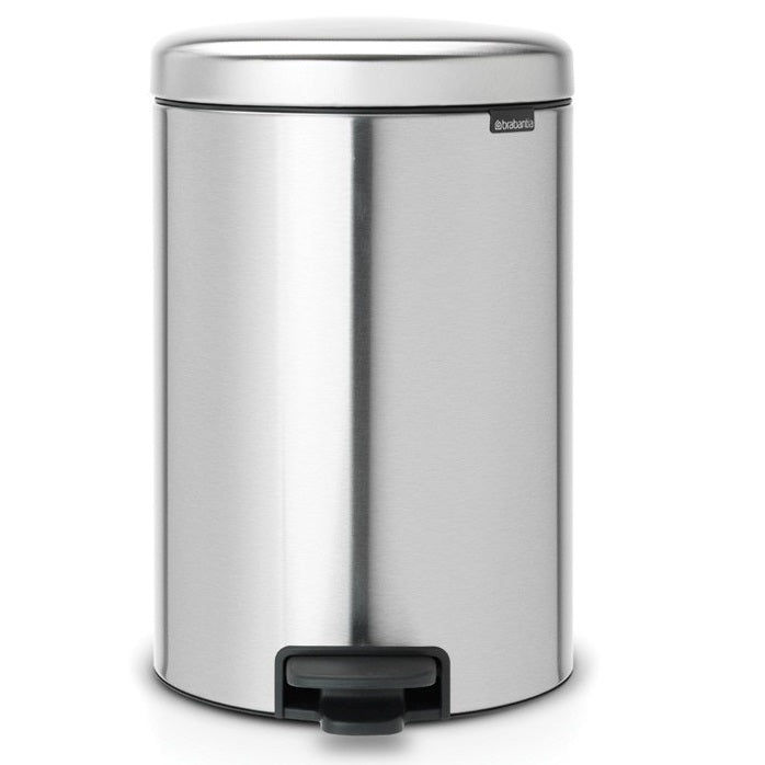 Brabantia BBT 111907 Pedal Bin NEWICON 20L Soft Closing - Fingerprint Proof (FPP) Matt Steel