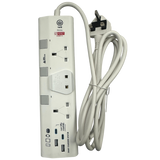 iwill IW-913U 2.5m 3 Way USB(A) + USB(C) Power Trip Surge Protector
