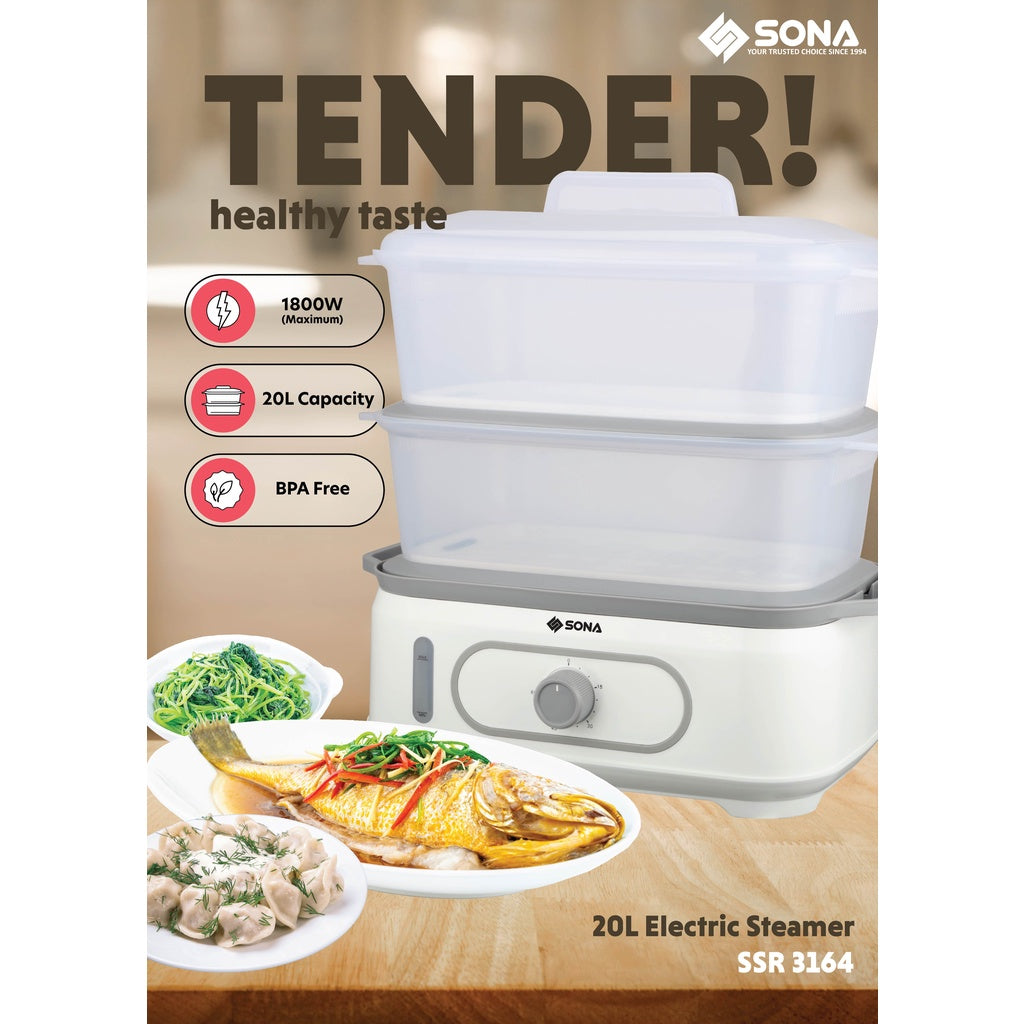 Sona SSR 3164 Electric Steamer 20L