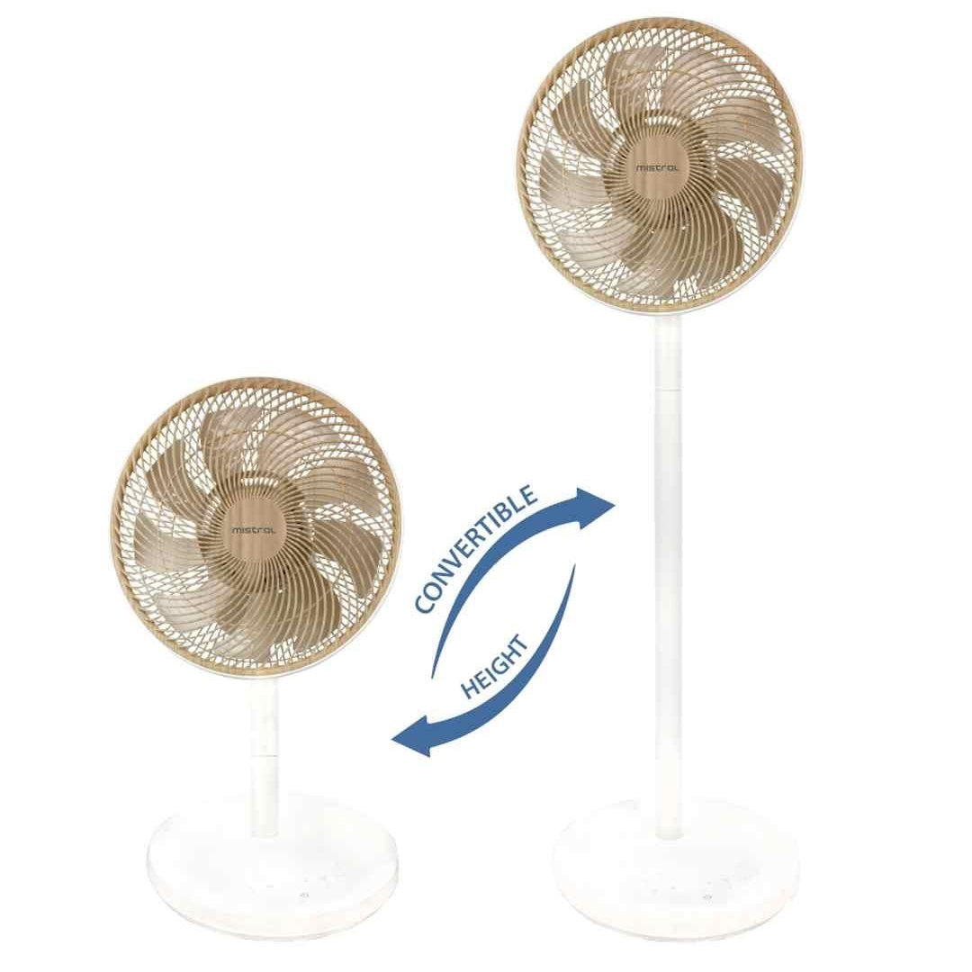 Mistral MHV1412R-G Remote DC High Velocity Stand Fan 12 Inch