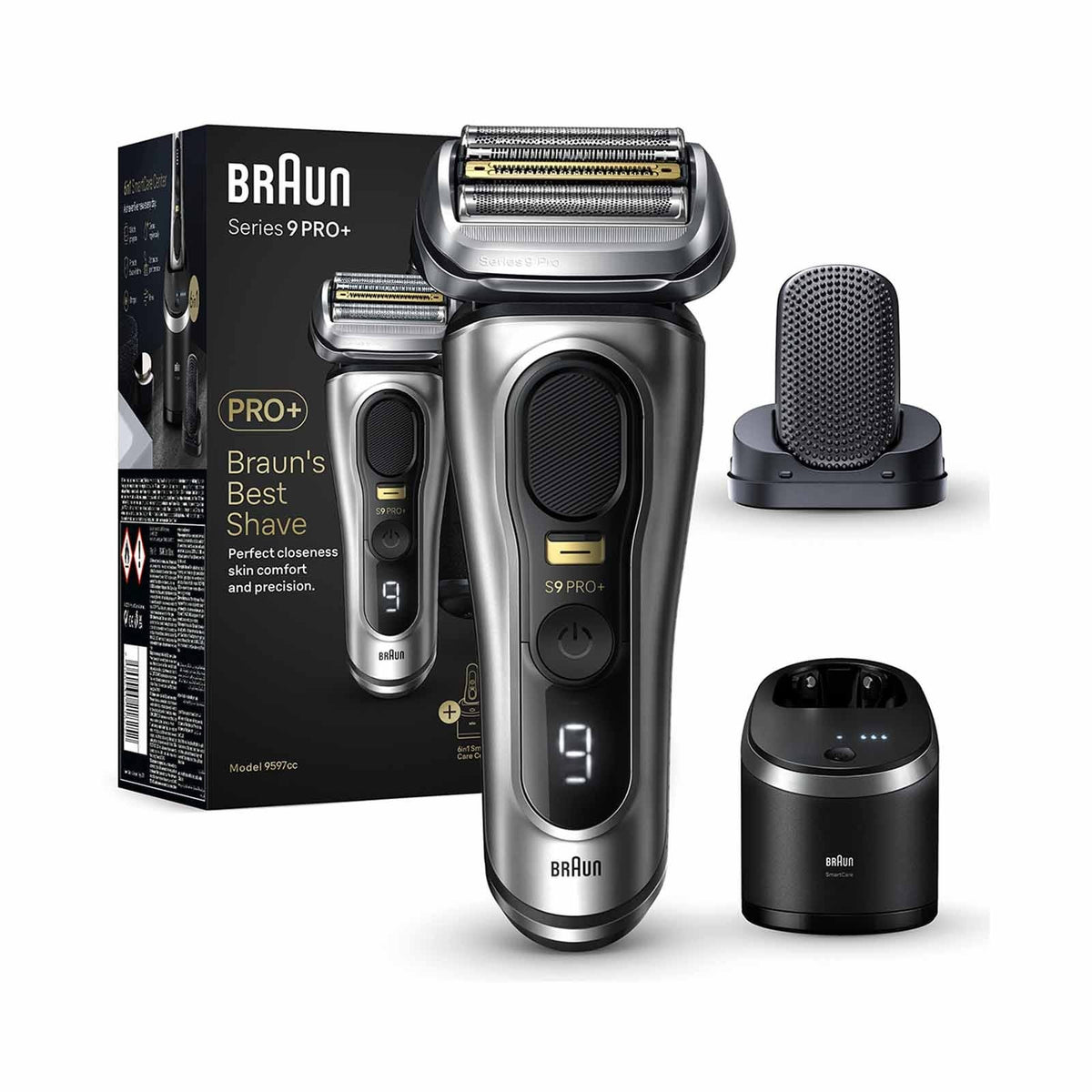 Electric Razor Sound Braun 9597CC Series 9 PRO+ Electric Shaver with 6-in-1 Smartcare Cente ...