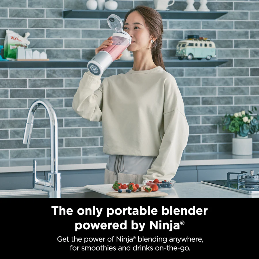 Ninja BC151SM Blast Portable Blender, 530ml, Rechargeable with USB-C Cord, Crushes Ice, lightweight, BPA Free