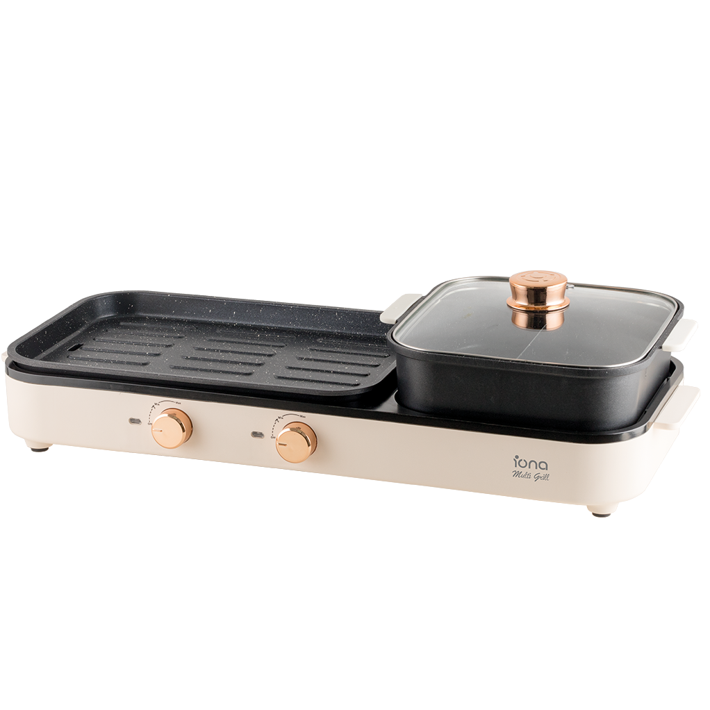 Iona GL3613 Tabletop BBQ Grill With Yuan Yang Hotpot | 2.5L Hotpot