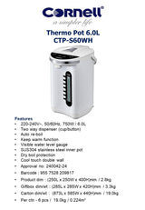 Cornell CTP-S60WH Thermo Pot 6L