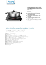 Philips HD5850/98 Induction Cooker 5000 Series 2000W with Free Pot
