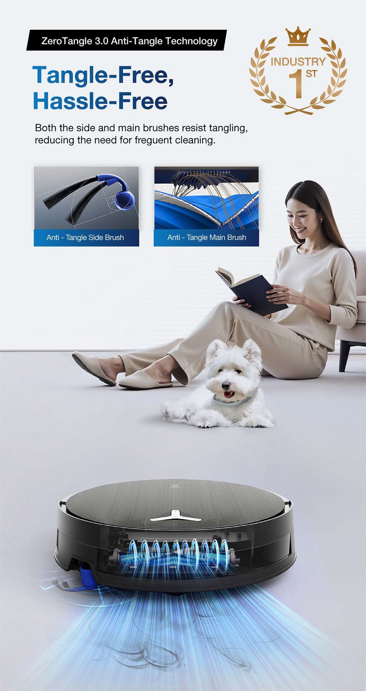 FREE 1 x Cleaning Solution + 1 x Antibacterial Buddy Kit - ECOVACS Deebot X11 OmniCyclone DEX99-1 Robotic Vacuum Cleaner