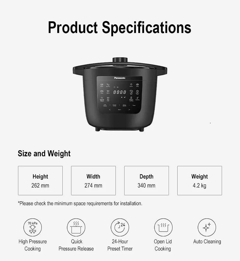 Panasonic NF-PC400KSH Pressure Cooker 4L