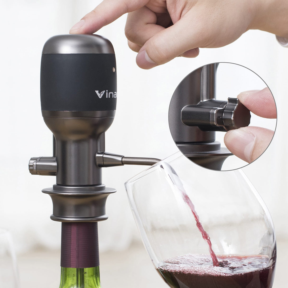 Vinaera PRO-MV7 Adjustable Electric Wine Aerator