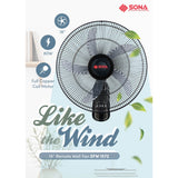 Sona SFW 1572 Remote Wall Fan 18 Inch