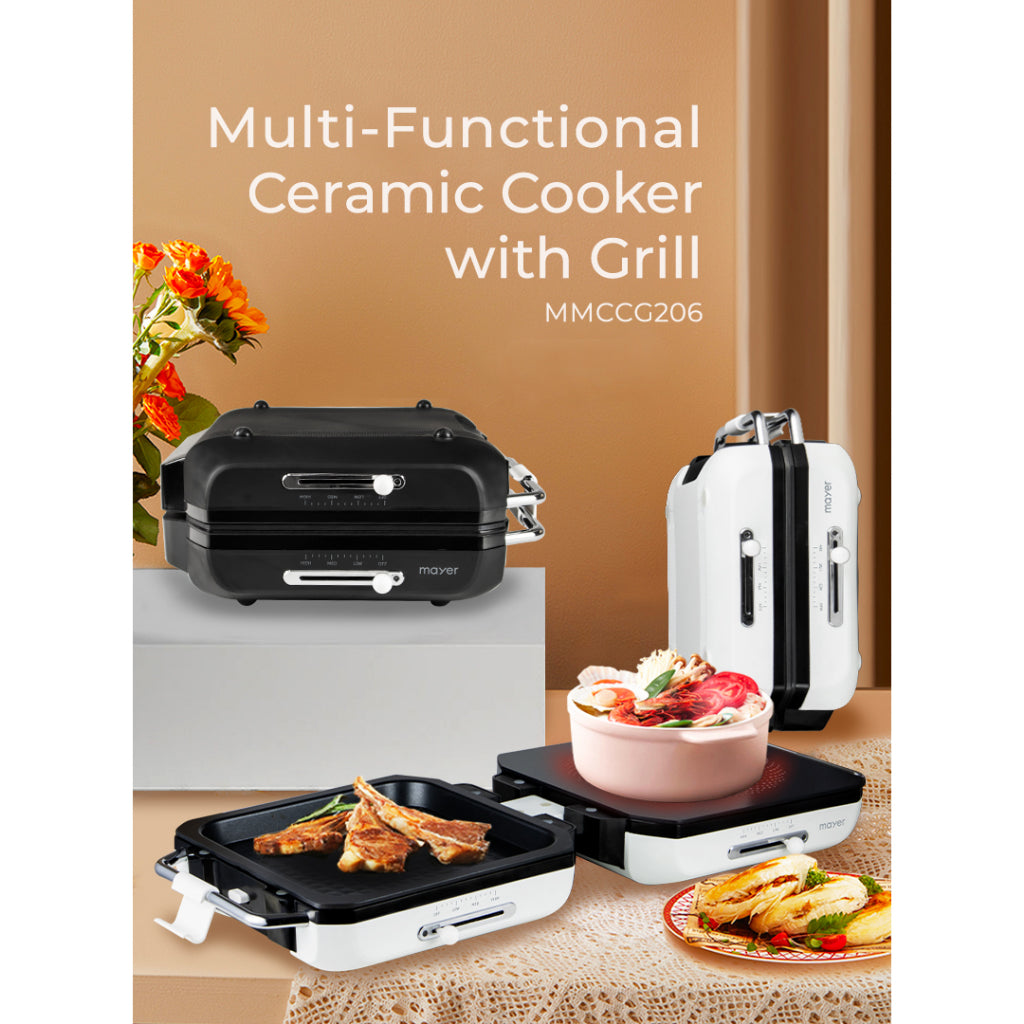 Mayer MMCCG206 Multi-Functional Ceramic Cooker with Grill