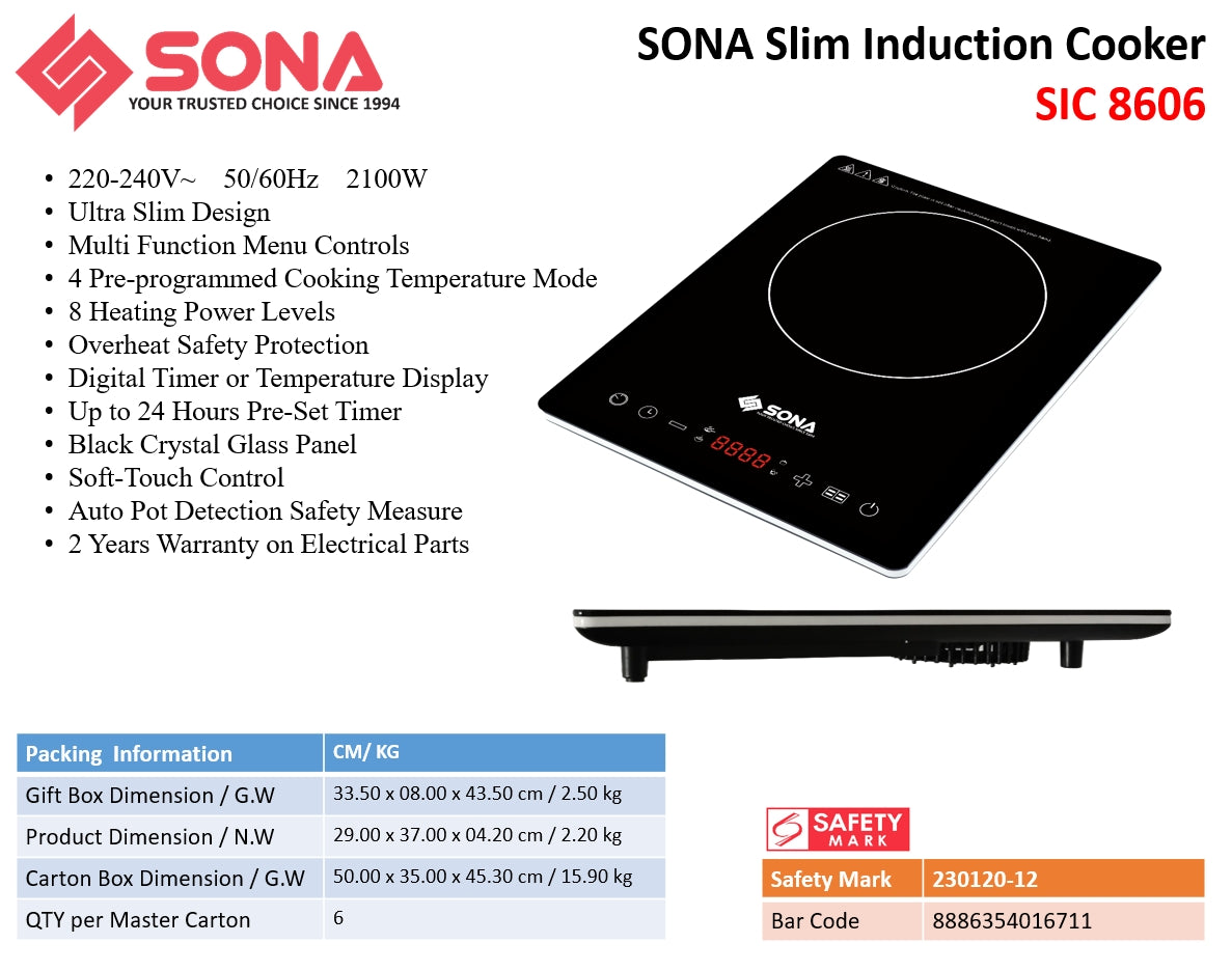 Sona SIC 8606 Slim Induction Cooker