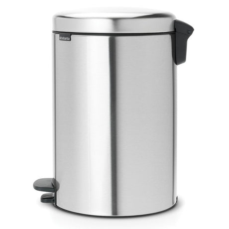 Brabantia BBT 111907 Pedal Bin NEWICON 20L Soft Closing - Fingerprint Proof (FPP) Matt Steel