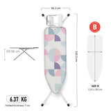 Brabantia BBT 410680 Ironing Board, Size B, 124 x 38cm - Abstract Leaves