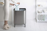 Brabantia BBT 130649 Bo Touch Bin Hi with 2 Inner Bucket, 2 x 30 Litres - Matt Steel Fingerprint Proof (FFP)