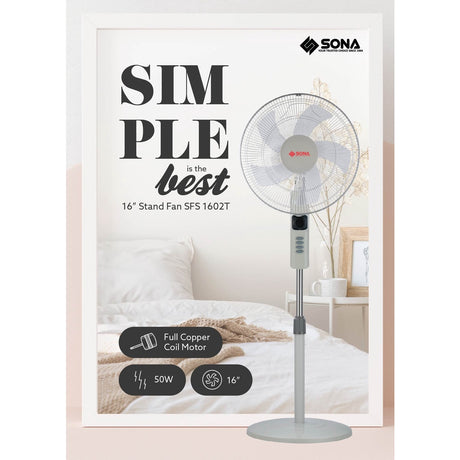 Sona SFS 1602T Stand Fan 16 Inch