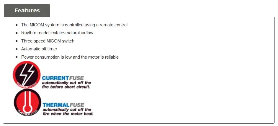 Mitsubishi W16-RA Remote Wall Fan 16 Inch