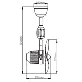 Mistral 516 DC Motor Corner Fan with Remote 16 Inch