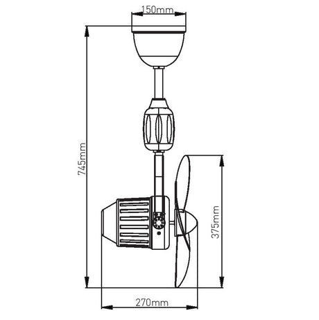 Mistral 516 DC Motor Corner Fan with Remote 16 Inch