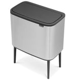 Brabantia BBT 316227 Bo Touch Bin with 2 Inner Buckets 11 + 23L - Matt Steel Finger Print Proof (FPP)