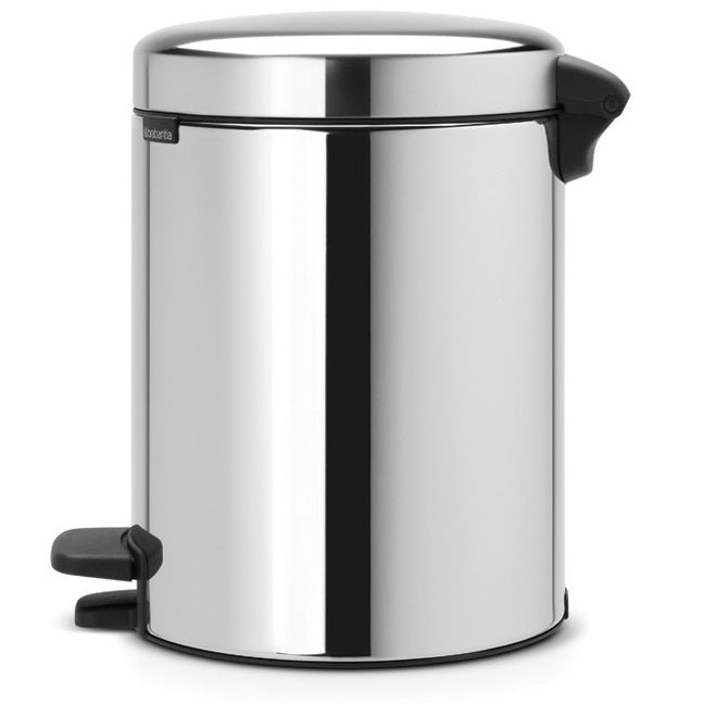 Brabantia BBT 112621 Pedal Bin NewIcon 5L Soft Closing - Brilliant Steel